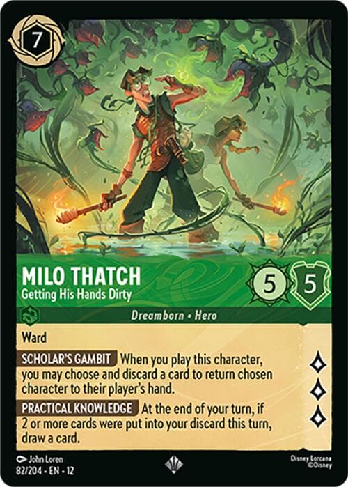Milo Thatch - Getting His Hands Dirty — Wilds Unknown card