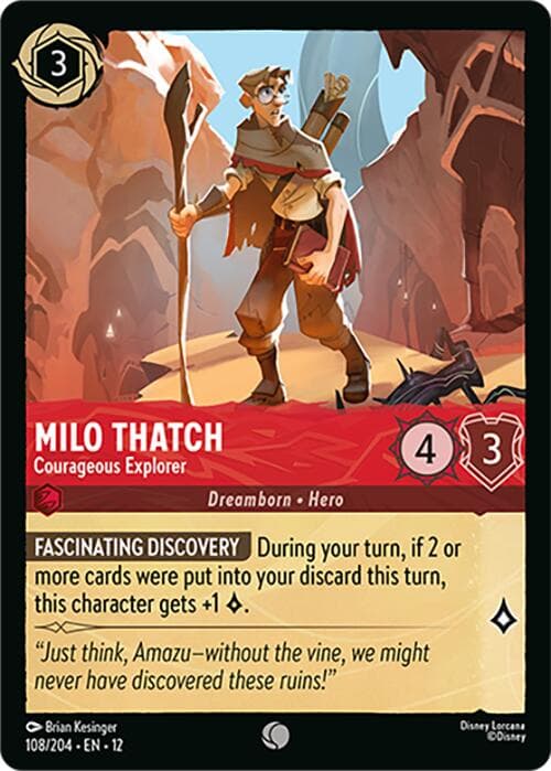 Milo Thatch - Courageous Explorer — Wilds Unknown card