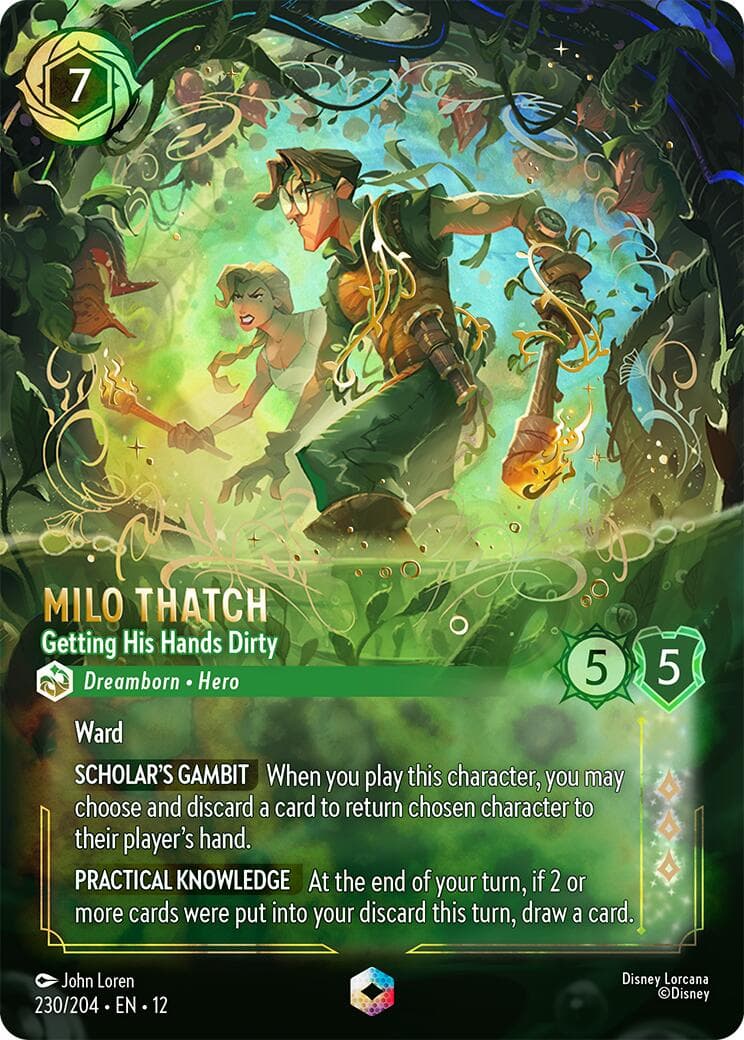 Milo Thatch - Getting His Hands Dirty (Enchanted) — Wilds Unknown card
