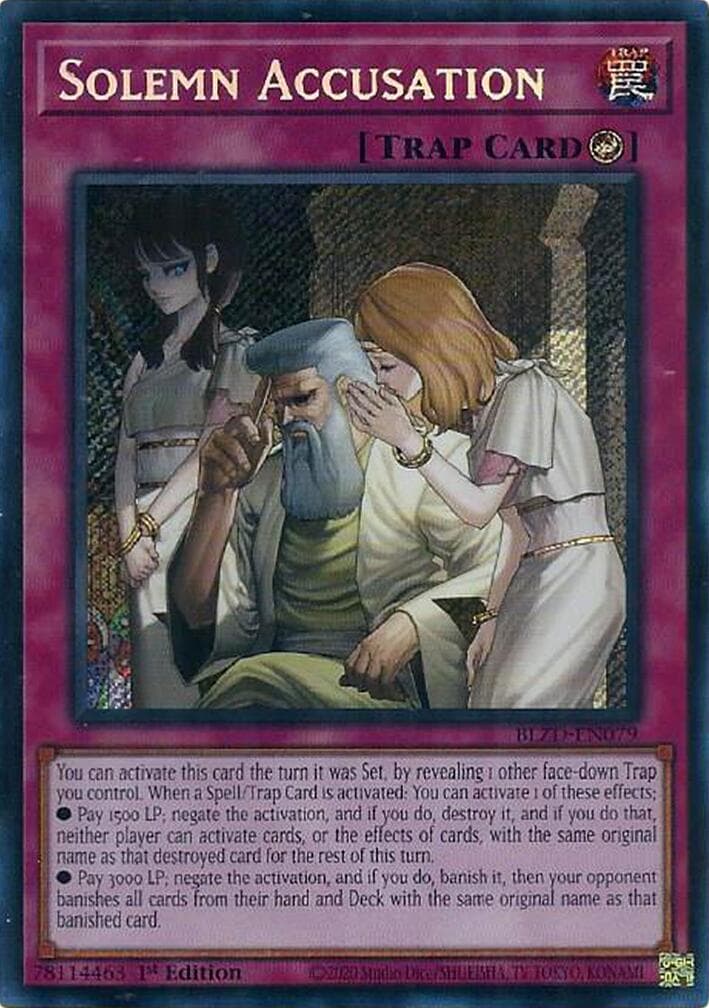 Solemn Accusation — Blazing Dominion card