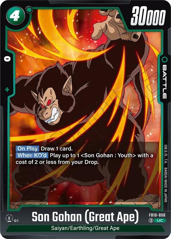 Son Gohan (Great Ape) — Cross Force card