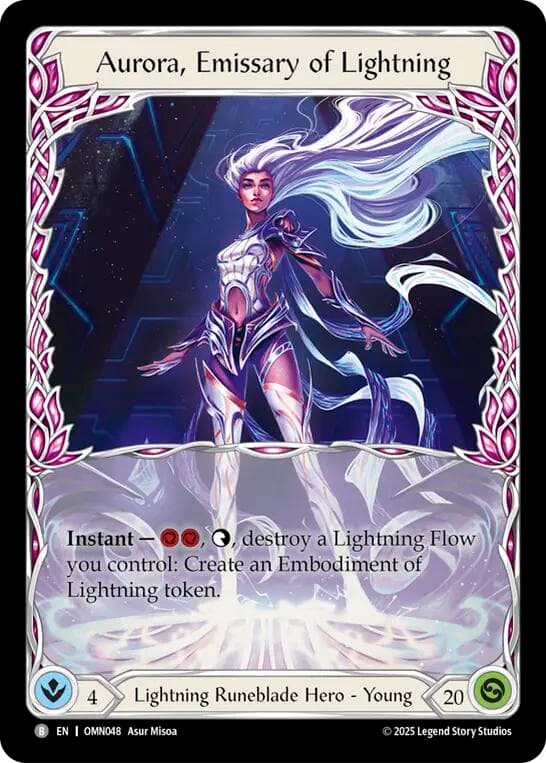 Aurora, Emissary of Lightning — Omens of the Third Age card