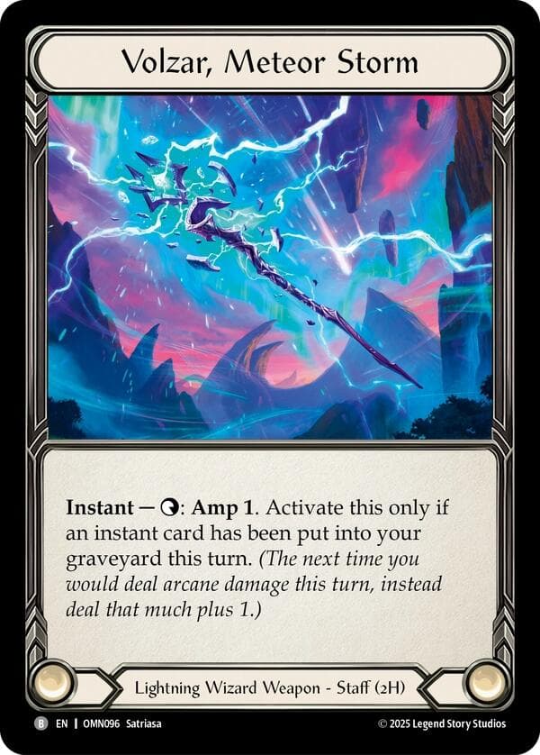 Volzar, Meteor Storm — Omens of the Third Age card