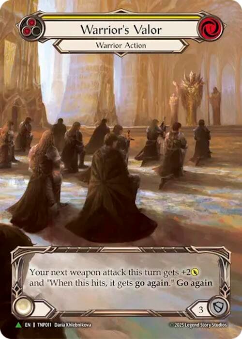 Warrior's Valor (Yellow) (Marvel) - TNP011 — Flesh and Blood: Promo Cards card