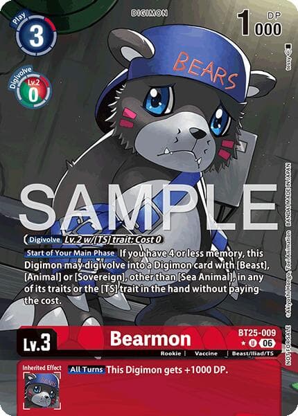 Bearmon - BT25-009 (Full Art) — Dual Revolution card