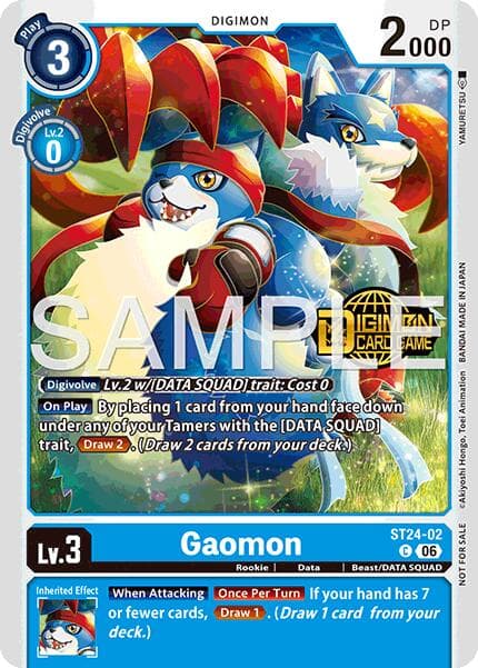Gaomon (Welcome Tamers Pack Vol.2) — Starter Deck 24: Data Squad Release Event Cards card
