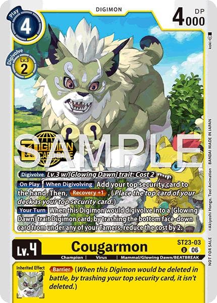 Cougarmon (Welcome Tamers Pack Vol.2) — Starter Deck 23: Beatbreak Release Event Cards card