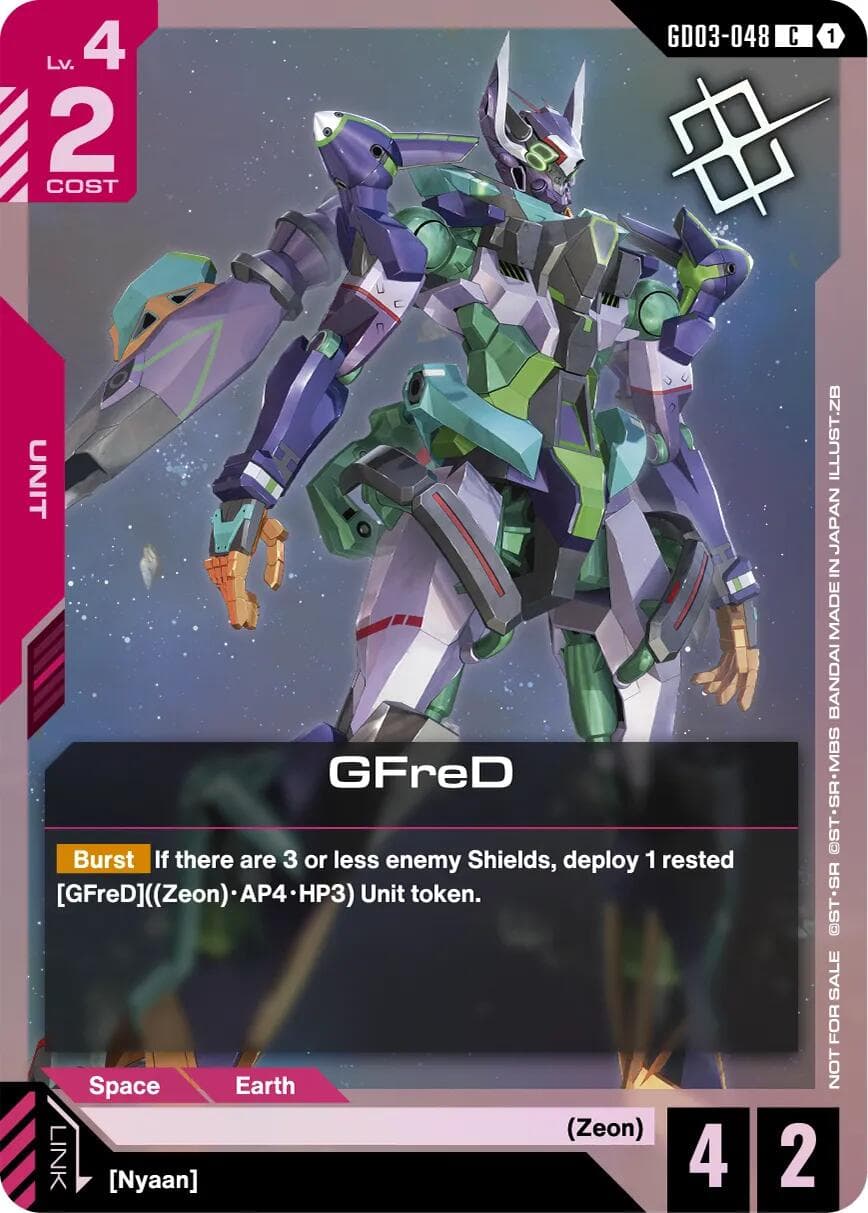 GFreD (Judge Pack 02) — Gundam Promotional Cards card