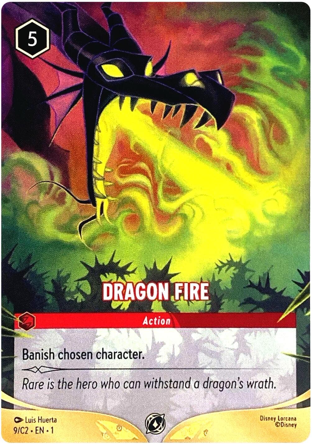 Dragon Fire (9/C2) — Disney Lorcana Promo Cards card