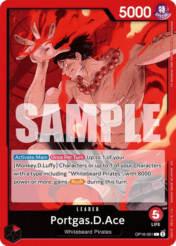 Portgas.D.Ace (001) — The Time of Battle card