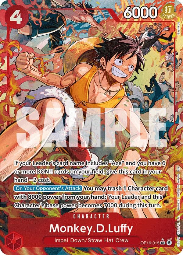 Monkey.D.Luffy (Alternate Art) — The Time of Battle card