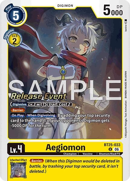 Aegiomon — Dual Revolution Release Event Cards card