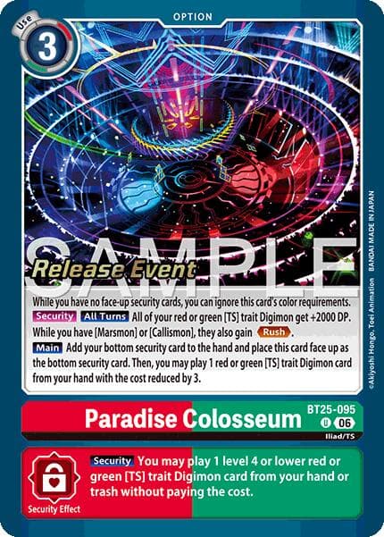 Paradise Colosseum — Dual Revolution Release Event Cards card