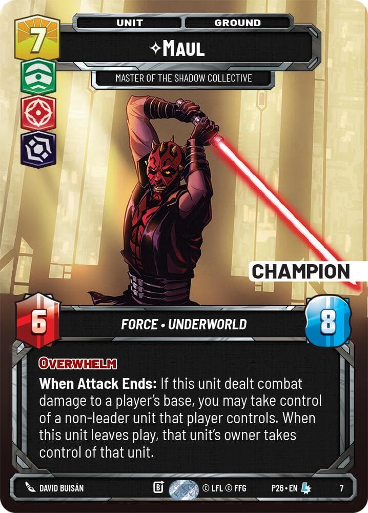 Maul - Master of the Shadow Collective (Champion) — Organized Play Promos card