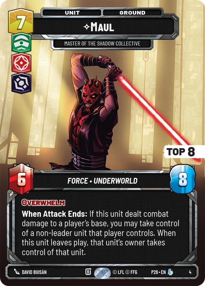 Maul - Master of the Shadow Collective (Top 8) — Organized Play Promos card