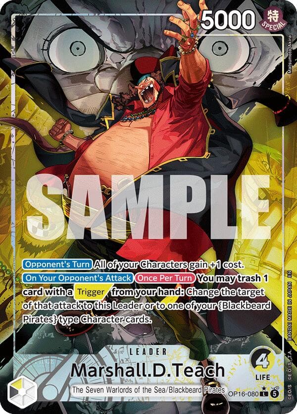 Marshall.D.Teach (080) (Alternate Art) — The Time of Battle card
