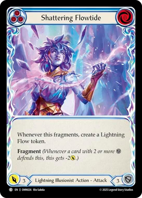 Shattering Flowtide (Blue) — Omens of the Third Age card