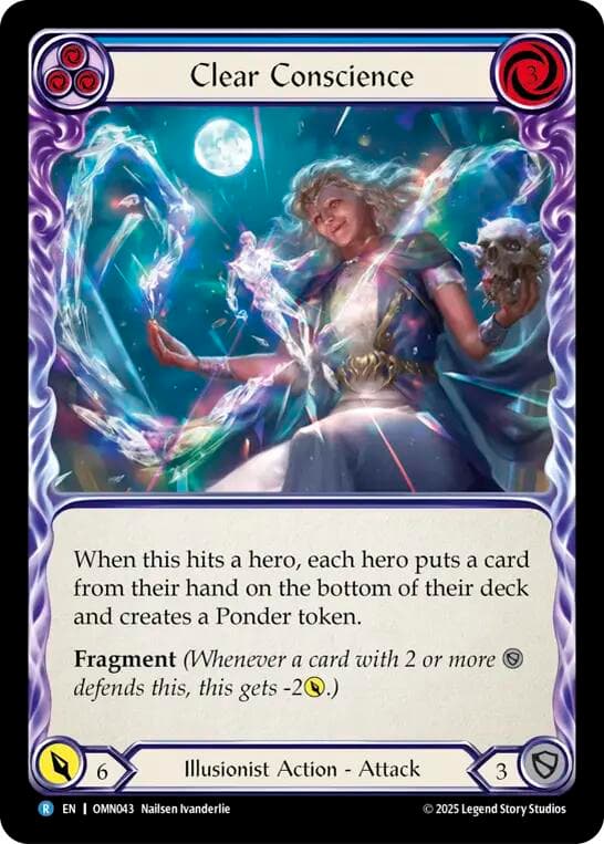 Clear Conscience (Blue) — Omens of the Third Age card