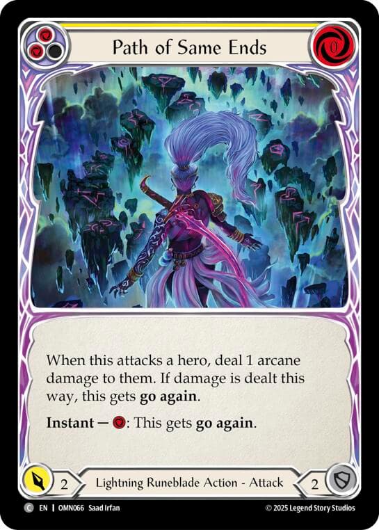 Path of Same Ends (Yellow) — Omens of the Third Age card