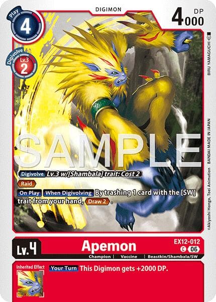 Apemon — Digital World Shambala card