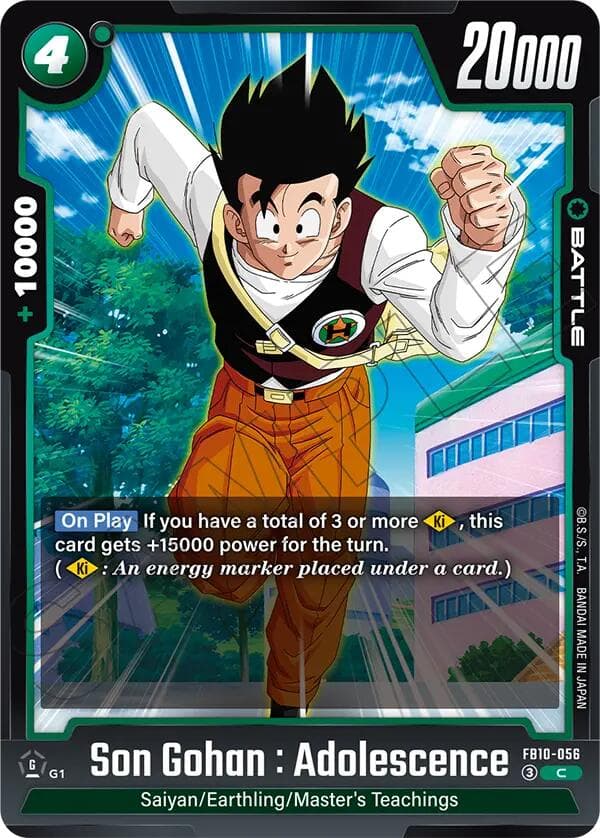 Son Gohan : Adolescence — Cross Force card