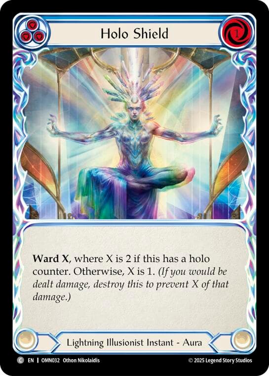 Holo Shield (Blue) — Omens of the Third Age card