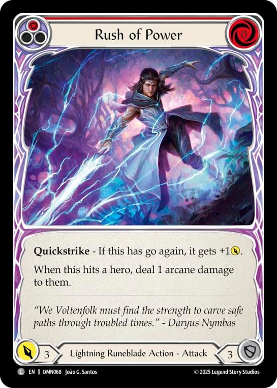 Rush Of Power (Red) — Omens of the Third Age card