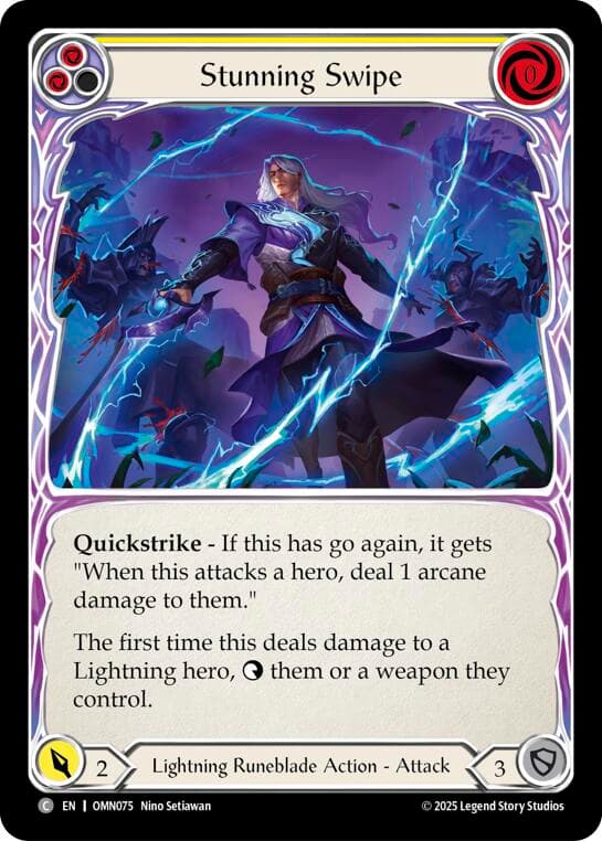 Stunning Swipe (Yellow) — Omens of the Third Age card