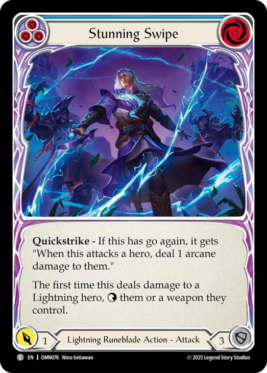 Stunning Swipe (Blue) — Omens of the Third Age card