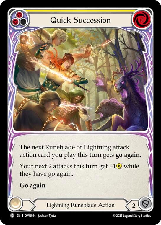 Quick Succession (Yellow) — Omens of the Third Age card
