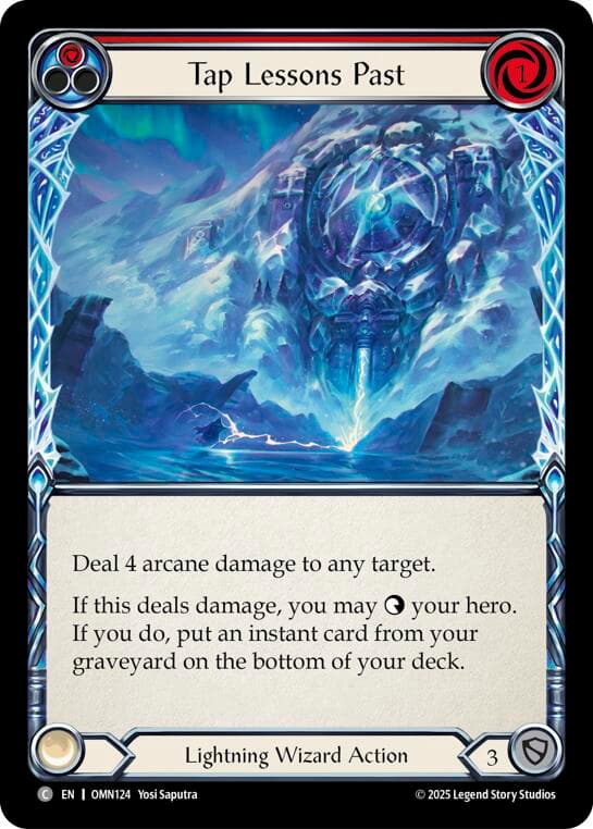 Tap Lessons Past (Red) — Omens of the Third Age card