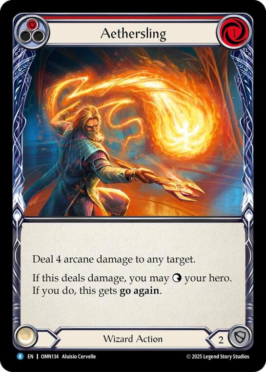 Aethersling (Red) — Omens of the Third Age card
