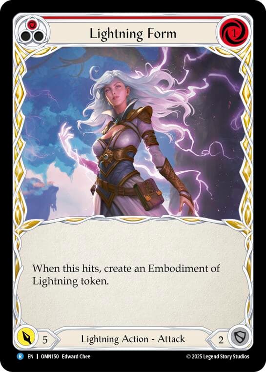 Lightning Form (Red) — Omens of the Third Age card