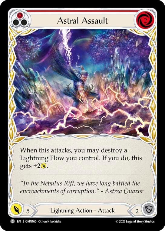 Astral Assault (Red) — Omens of the Third Age card