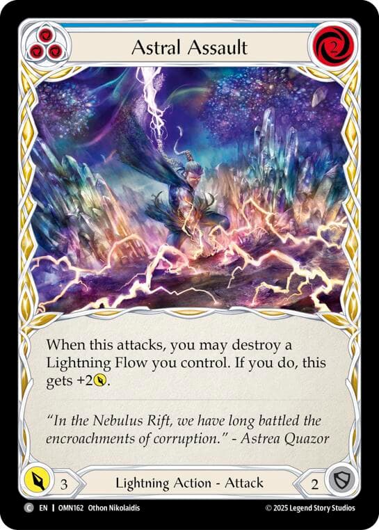 Astral Assault (Blue) — Omens of the Third Age card