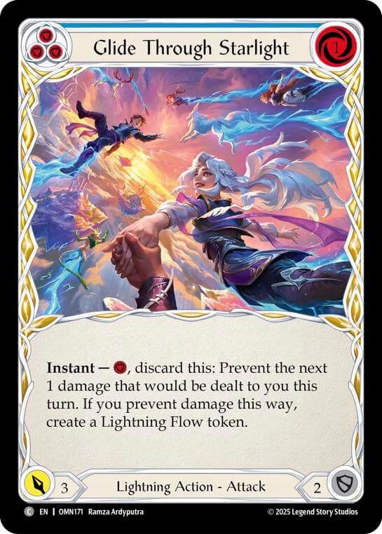 Glide Through Starlight (Blue) — Omens of the Third Age card
