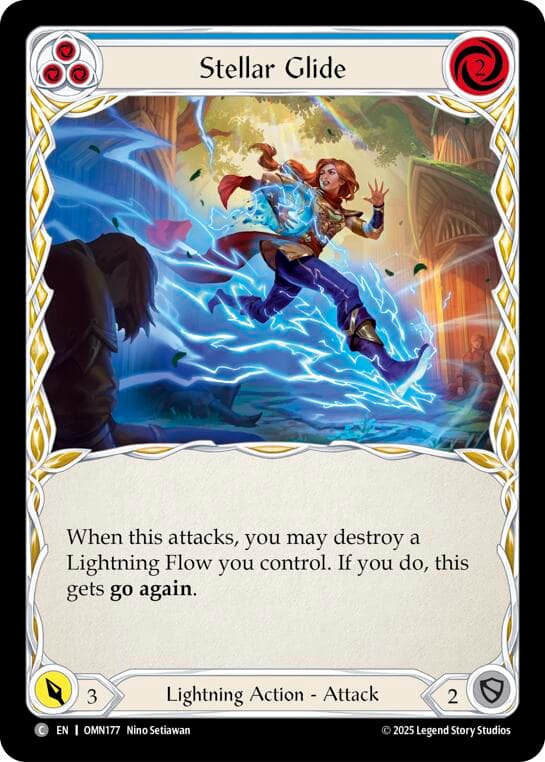 Stellar Glide (Blue) — Omens of the Third Age card