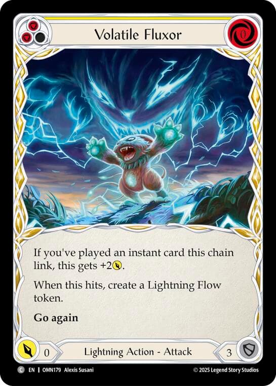 Volatile Fluxor (Yellow) — Omens of the Third Age card