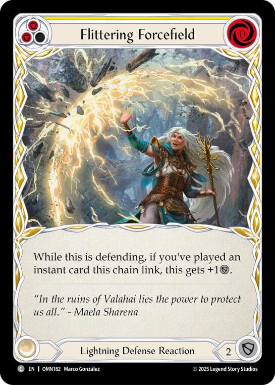 Flittering Forcefield (Yellow) — Omens of the Third Age card