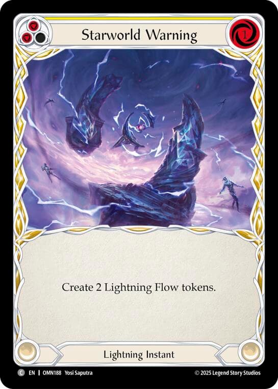 Starworld Warning (Yellow) — Omens of the Third Age card