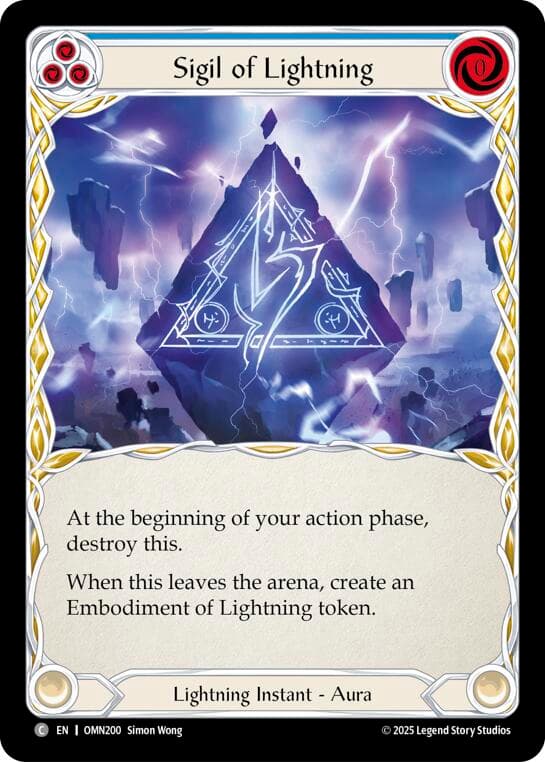 Sigil Of Lightning (Blue) — Omens of the Third Age card
