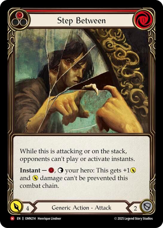 Step Between (Red) — Omens of the Third Age card