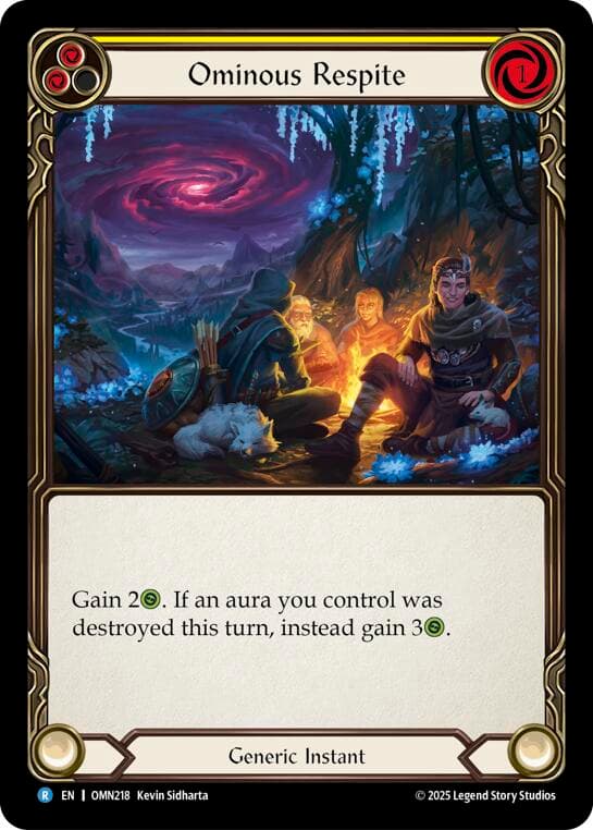 Ominous Respite (Yellow) — Omens of the Third Age card