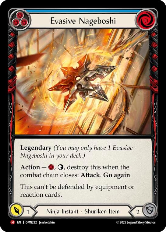 Evasive Nageboshi (Blue) — Omens of the Third Age card