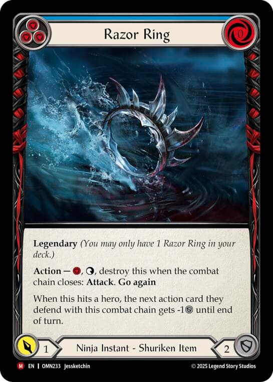Razor Ring (Blue) — Omens of the Third Age card