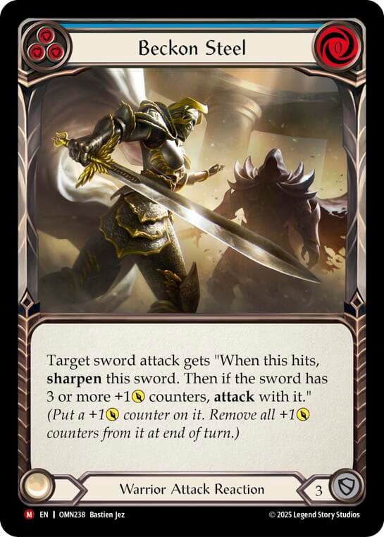 Beckon Steel (Blue) — Omens of the Third Age card