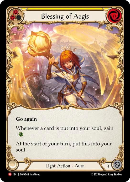 Blessing Of Aegis (Yellow) — Omens of the Third Age card
