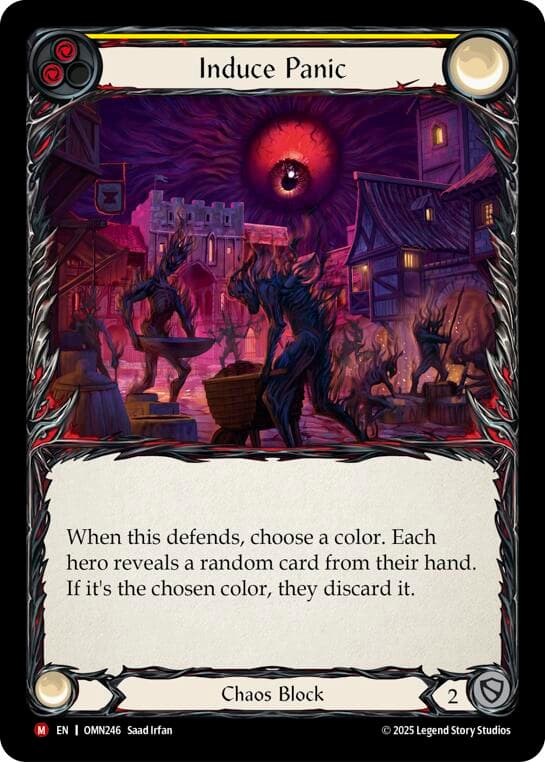 Induce Panic (Yellow) — Omens of the Third Age card
