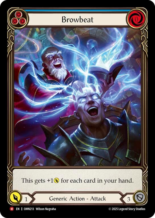 Browbeat (Blue) (Extended Art) — Omens of the Third Age card