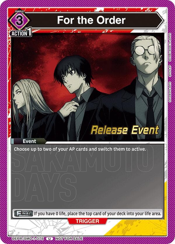 For the Order (Release Event) — UE19BT: SAKAMOTO DAYS Release Event Cards card